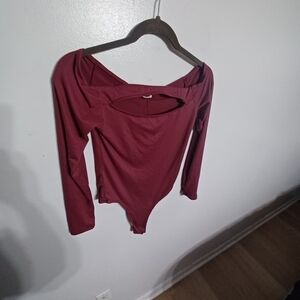 Fashion Nova Magenta Off Shoulder Bodysuit W Sz Small